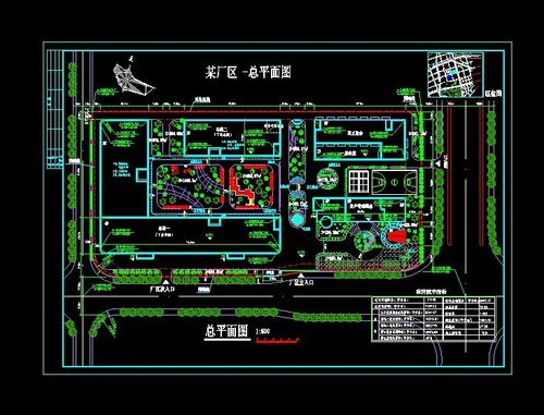 某工厂区规划整套cad设计施工图